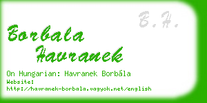 borbala havranek business card