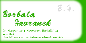 borbala havranek business card